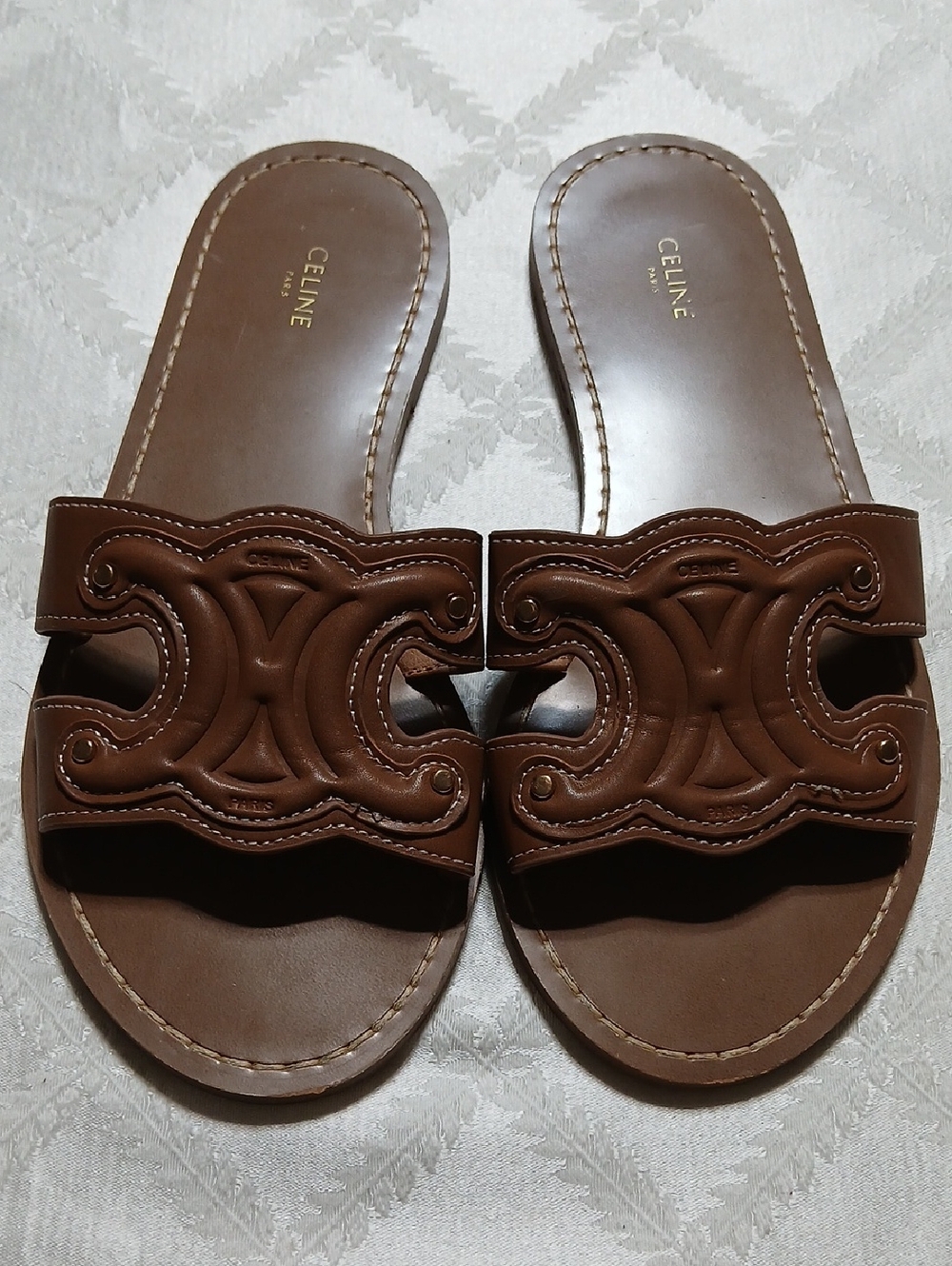 Celine Triomphe Mules Sandals Size 38 - Picture 3 of 7